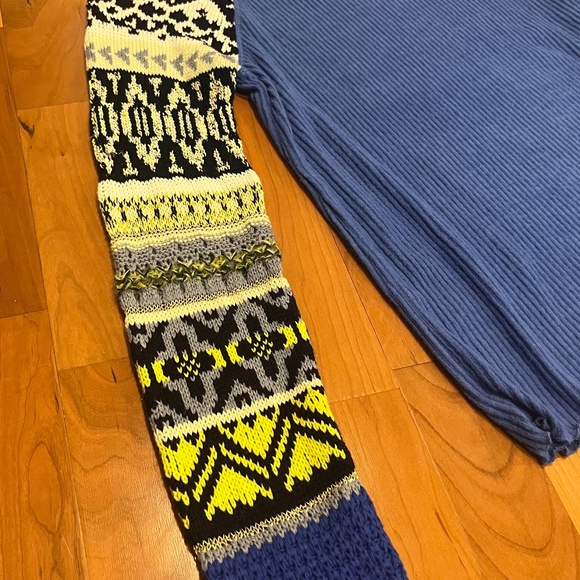 NWT Free People Prism Sweater Blue Bell Combo Size XS - Picture 7 of 12